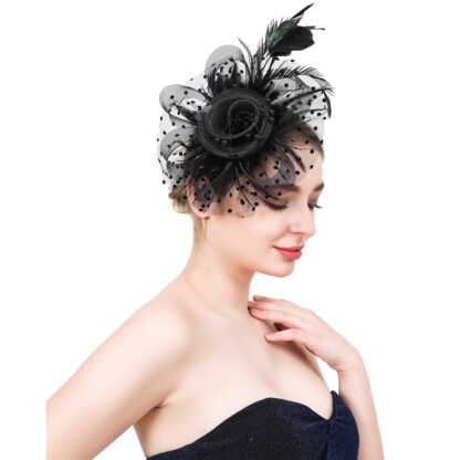 Elegant Feathered Fascinator - Image 2