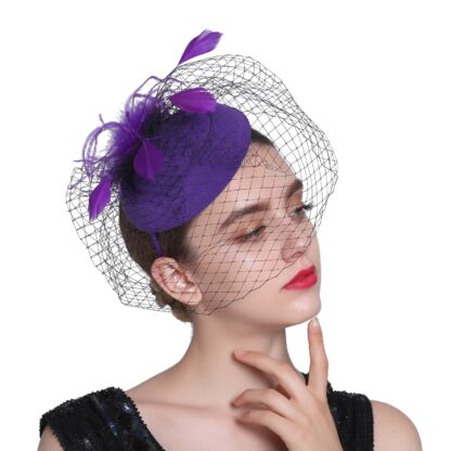 Wedding Feather Fascinator Hat - Image 2