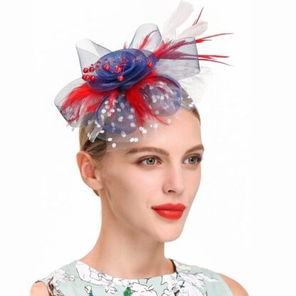 Flower and Feather Fascinator - Image 10