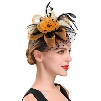 Flower and Feather Fascinator - Image 9
