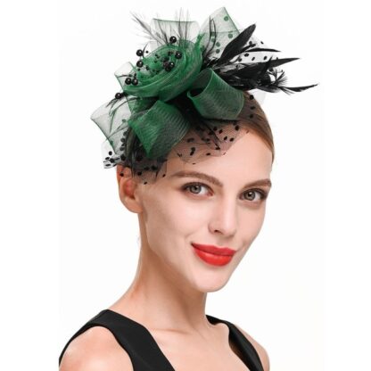 Flower and Feather Fascinator - Image 11