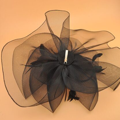 Glamorous Feather and Bead Fascinator Headband - Image 2