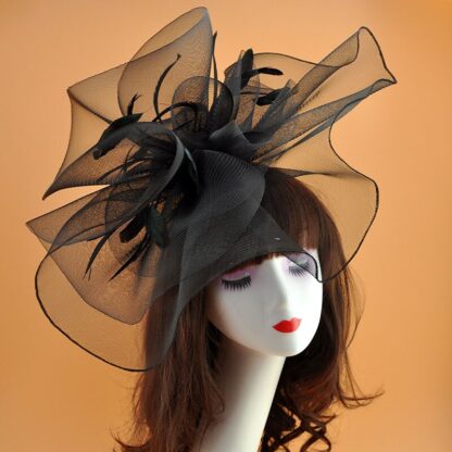 Glamorous Feather and Bead Fascinator Headband
