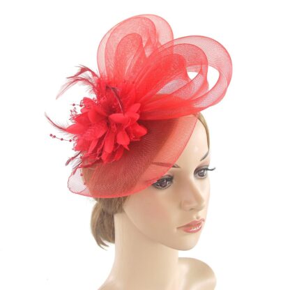 Elegant Veil and Feather Fascinator for Weddings and Parties - Image 5
