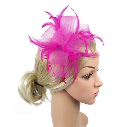 Retro Feather Fascinator Headband - Image 2