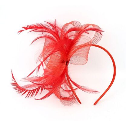 Retro Feather Fascinator Headband - Image 4