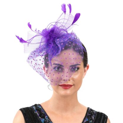 Mesh Fascinator with Veil - Image 2