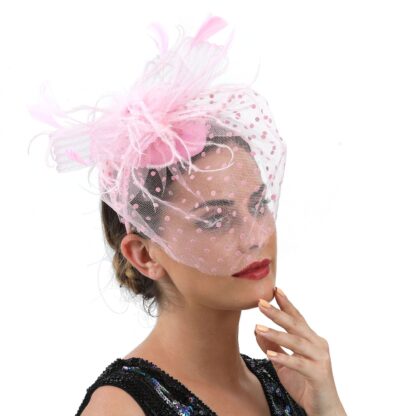 Mesh Fascinator with Veil - Image 3