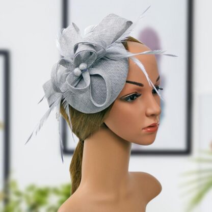 Faux Feather Fascinator Hat - Image 2