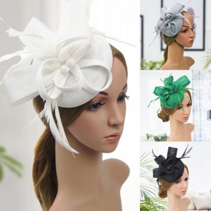 Faux Feather Fascinator Hat