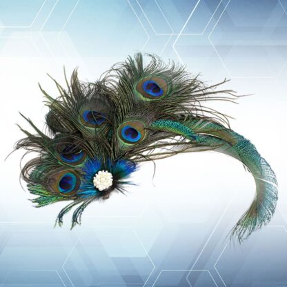 Peacock Feather Fascinator - Image 2