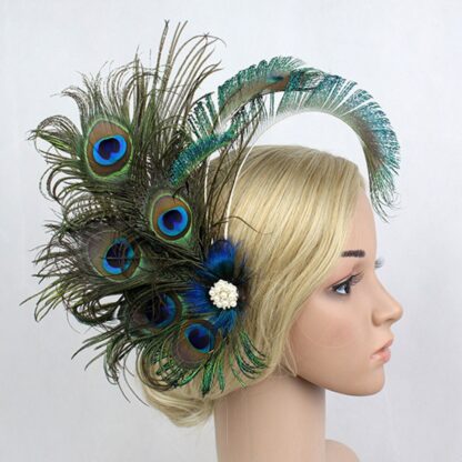Peacock Feather Fascinator - Image 3