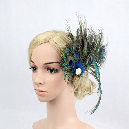 Peacock Feather Fascinator - Image 6