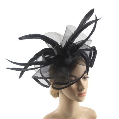 Lady Fascinators Flower Headband with Hair Clip - Image 2