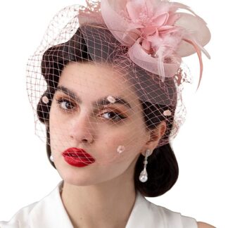 Flower Mesh Veil Fascinator