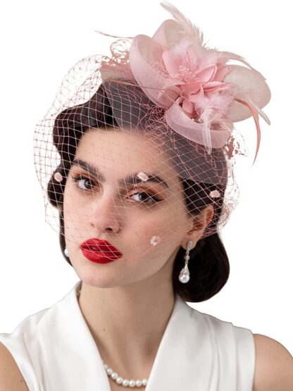 Flower Mesh Veil Fascinator