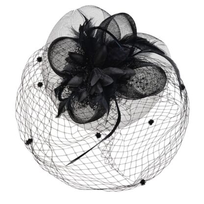 Flower Mesh Veil Fascinator - Image 6