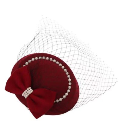 Sophisticated Fascinator Hat with Veil - Image 4