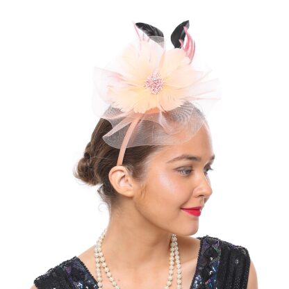 Feather Flower Fascinator - Image 3