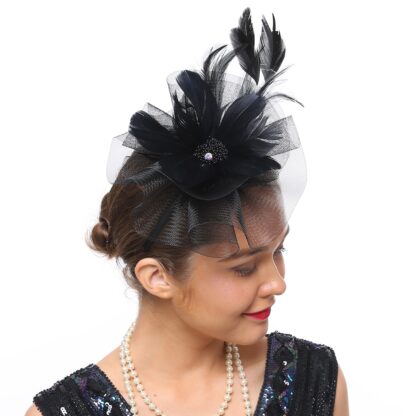 Feather Flower Fascinator - Image 4