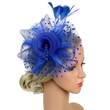 Net and Feather Fascinator Hat