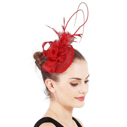 Bridal Ornament Party Hat with Feather - Image 3
