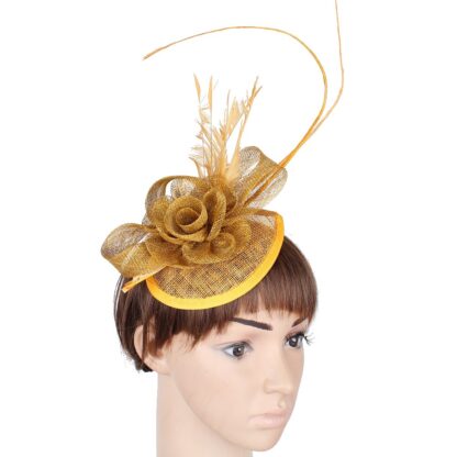 Bridal Ornament Party Hat with Feather - Image 4