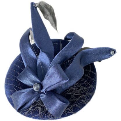 Ladies’ Mini Hat with Satin Bow and Velvet