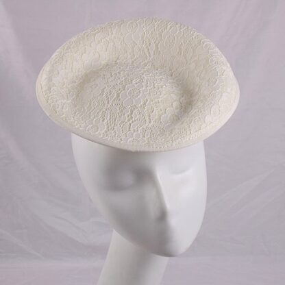 White Lace Fascinator Hat - Image 2