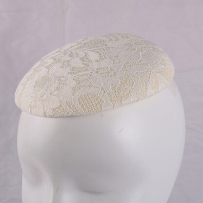 White Lace Fascinator Hat - Image 5