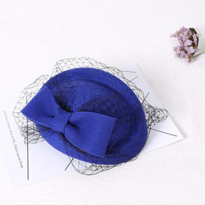Bowknot Veil Fascinator Hat - Image 7