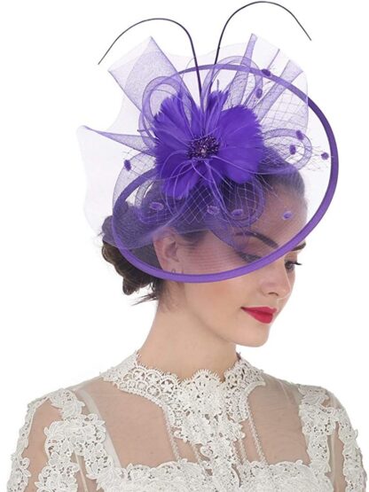 Mesh Fascinator Hat with Headband and Hairpin