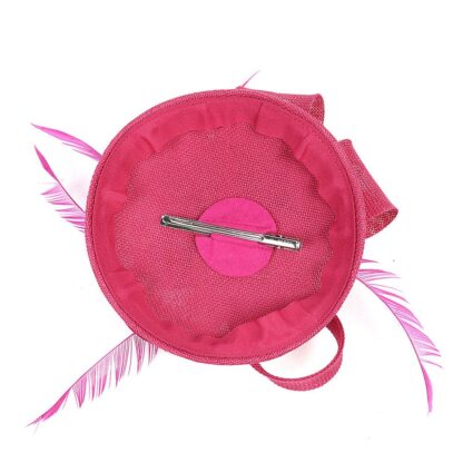 Ladies Flower Hat with Feather - Image 6