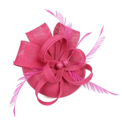 Ladies Flower Hat with Feather - Image 5