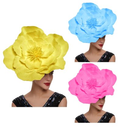 Large Flower Fascinator Hat - Image 5