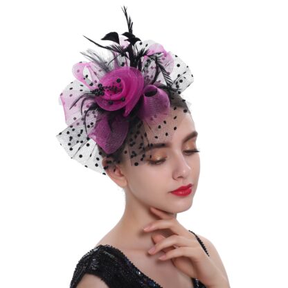 Ladies Floral Veil Hat