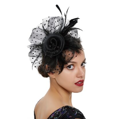 Ladies Floral Veil Hat - Image 6