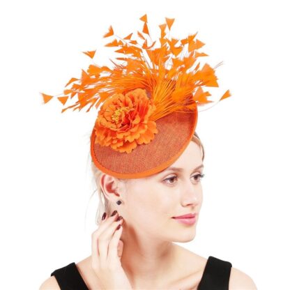 Beautiful Feather and Flower Fascinator Hat - Image 6