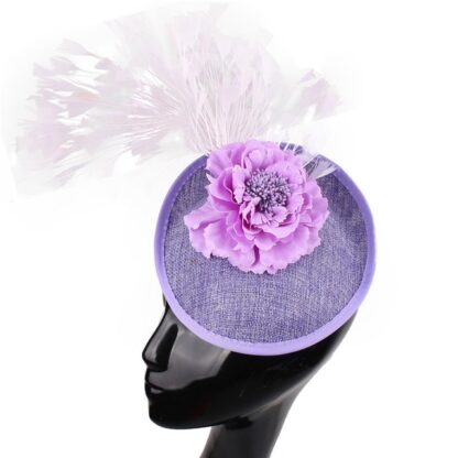 Beautiful Feather and Flower Fascinator Hat - Image 4
