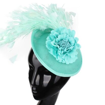 Beautiful Feather and Flower Fascinator Hat - Image 7