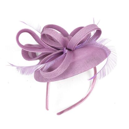 Ladies Flower Hat with Feather