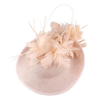 Elegant Feather and Sinamay Derby Hats - Image 2