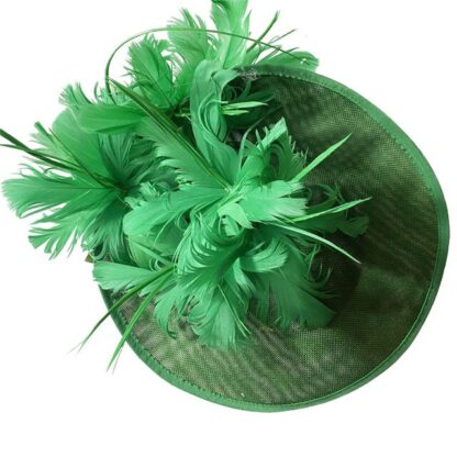 Elegant Feather and Sinamay Derby Hats - Image 5