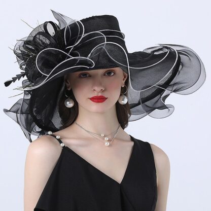 Elegant Organza Hat - Image 2