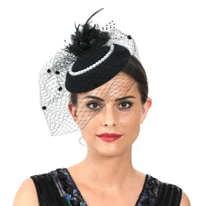 Vintage Flower Fascinator Hat - Image 2
