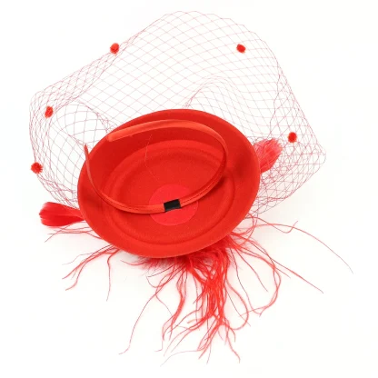 Plush Floral Mesh Fascinator - Image 5