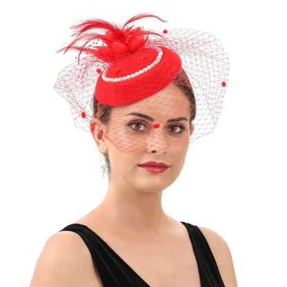 Vintage Flower Fascinator Hat - Image 3