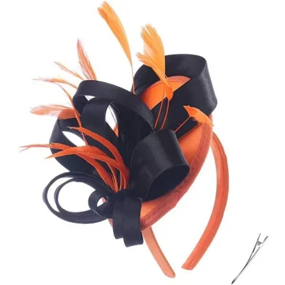 Feather Fascinator Party Hat - Image 2