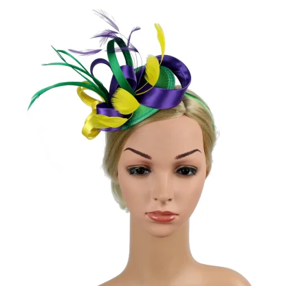Feather Fascinator Party Hat - Image 4
