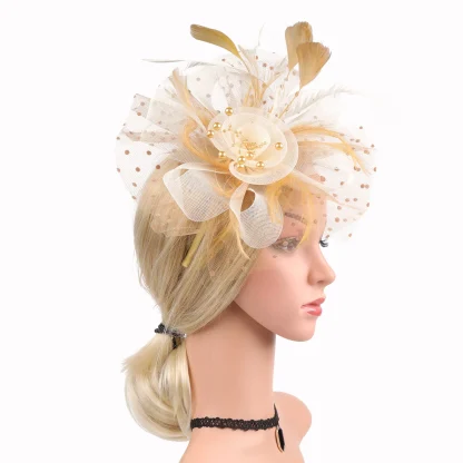 Feather Floral Fascinator - Image 6